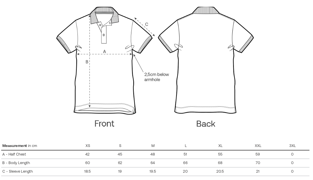 Sizing Info Male